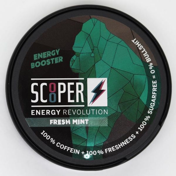Energy Pouch Scooper Fresh Mint 80mg Koffein 7,2g